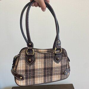 Vintage Plaid Shoulder Bag